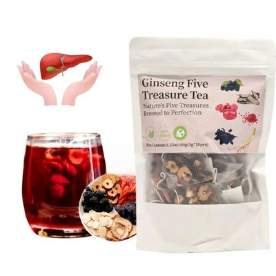Ginseng Five Treasure Tea Liver and Kidney Nourishing Vitality Tea Herbal TeaBag