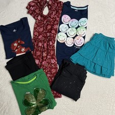 Lot Of Children  s Clothes Size 7/8 Dress 3 Tshirts 2 Pants Skirt
