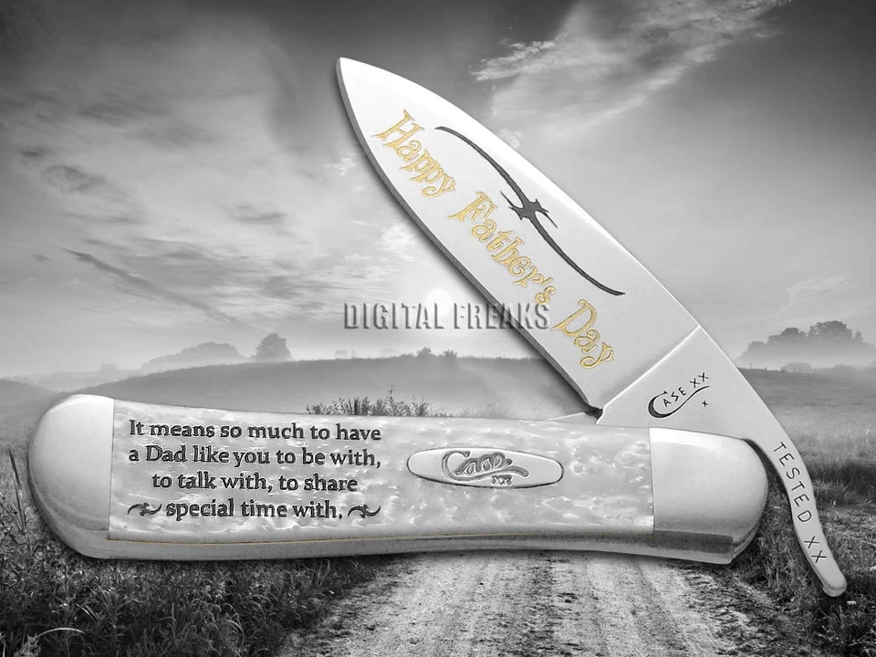 Case xx Father's Day Russlock Knife White Pearl Corelon Stainless Pocket ###2 - Image 2 of 4