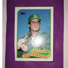 Topps 1989 All-Star Jose Canseco Oakland Athletics #401 Base Set Baseball Card