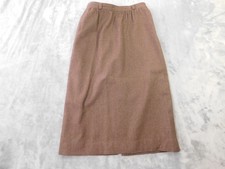 Vintage Pendleton Skirt Womens 10 Brown Wool Tweed Midi Pencil Lined USA Career
