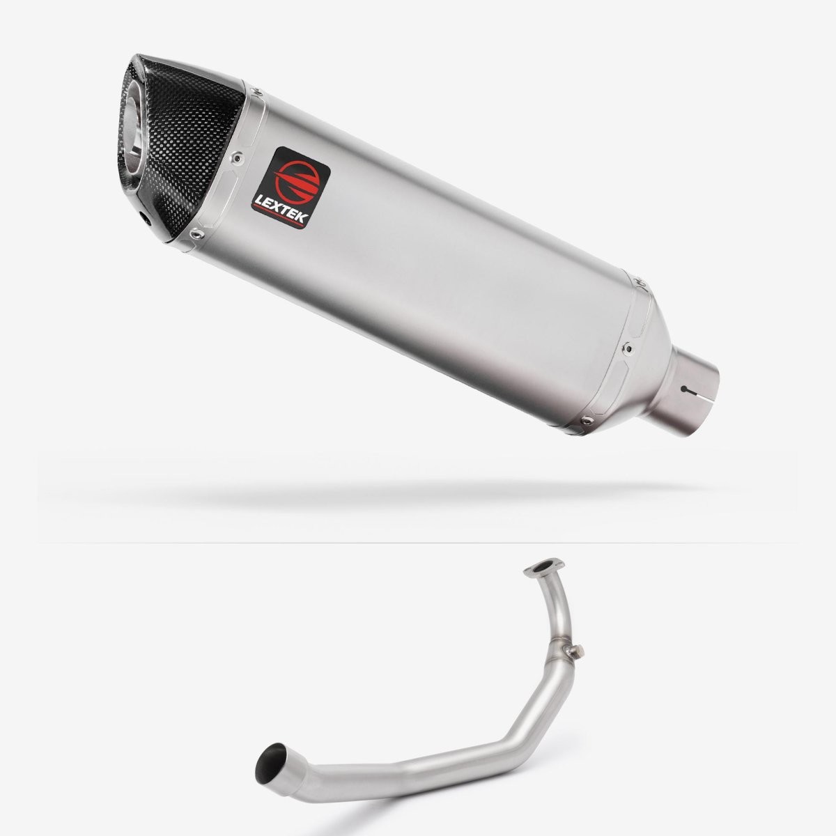 Lextek Stainless Steel VP1 Matt 300mm Exhaust System for Yamaha YZF R125 Rear