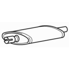 Quality Centre Exhaust Middle Silencer for Renault Trafic 1.7 Litre (1988-1989)