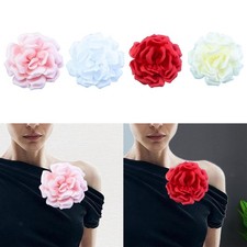 Flower Brooch Boutonniere Elegant Large Rose Flower Brooches Corsage for