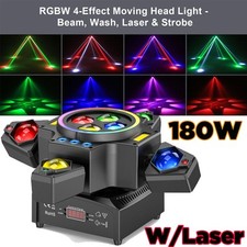 4 Arm Moving Head Light RGBW Beam Laser Disco Ball Light DJ Stage Lighting DMX