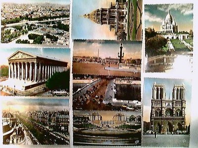 Paris, Paris et ses merveilles, 9 versch. Ansichtskarten, ungelaufen, ca. 1950, 