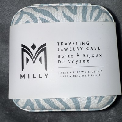 Milly Traveling Jewelry Case Box 4.125 x 4.125 x 2.125 NEW Animal Print