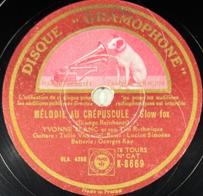 Yvonne Blanc: Dämmerungsmelodie / Kleiner Schock 78 U/min GRAMMOPHON K-8669 JAZZ