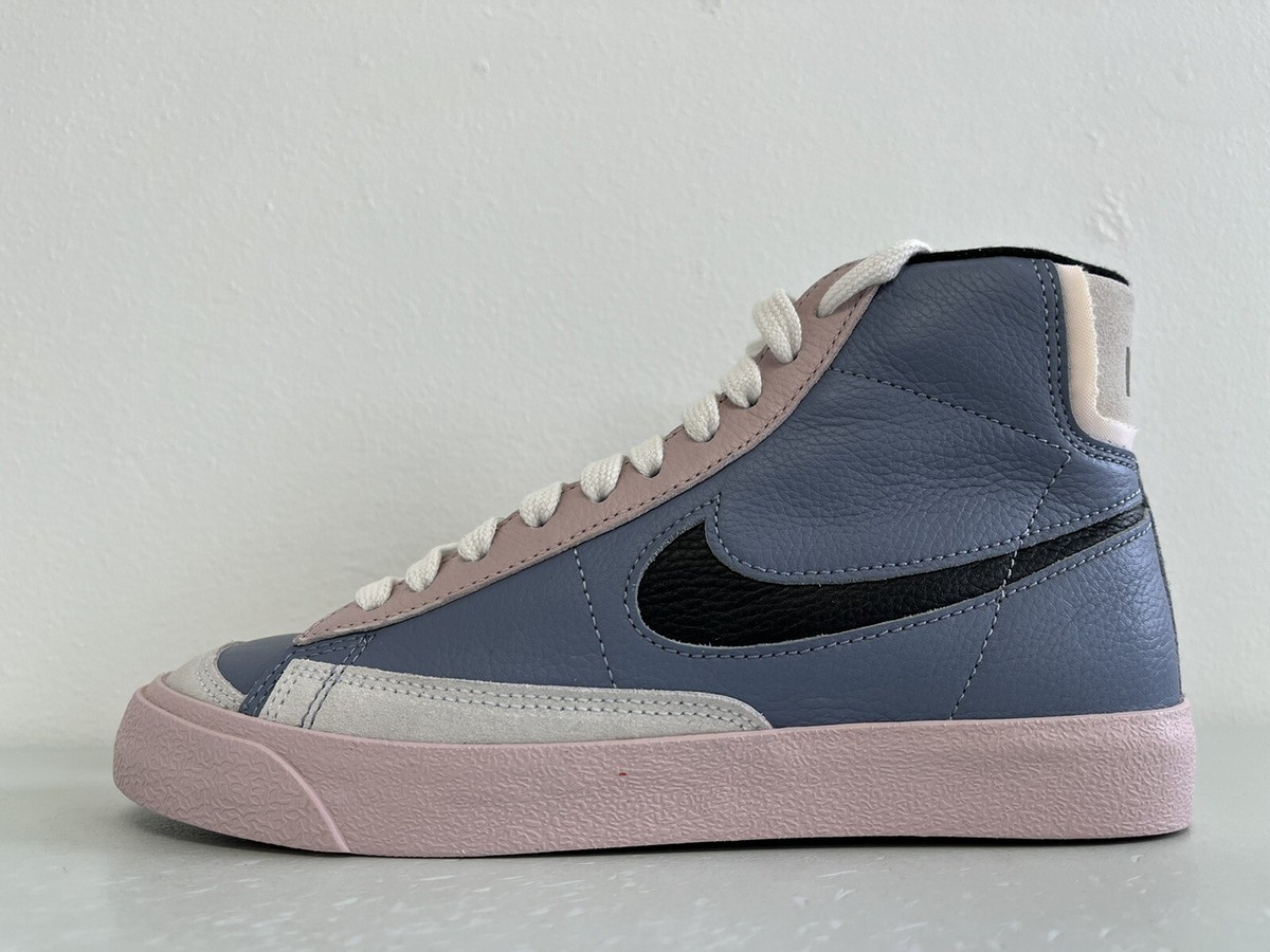 Nike By You iD Blazer Mid 77 Leather Blue Pink Black White DO7397