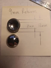 2X 9mm .354" POWER WHEELS AXLE FASTENER RETAINER CLIP Dome Capped