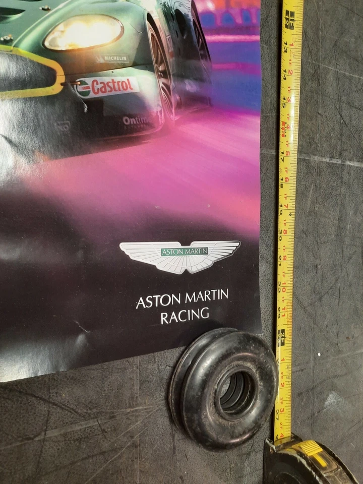 LE Mans Aston Martin DBR9 GT1 Road Atlanta Petit  2005 Poster 2 sided original  - Image 4 of 4