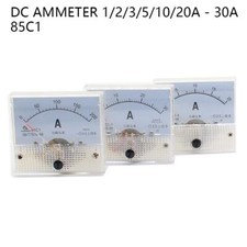 DC Ammeter 85C1 Ammeter Analog Amp Mechanical Panel Meter 1/2/3/5/10/20A - 30A