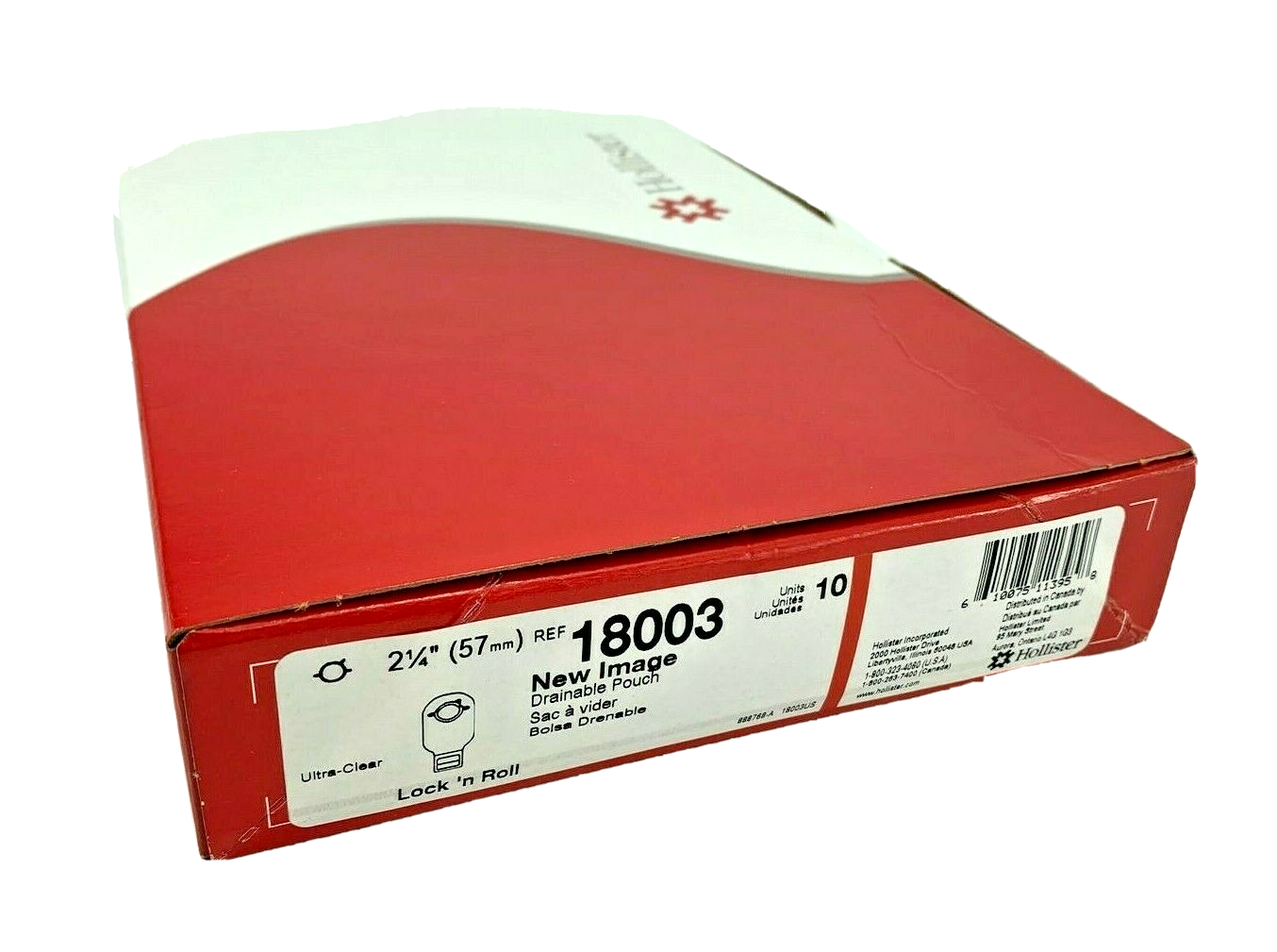 Hollister 18003 2Piece Drainable Ostomy Pouch 10 per box 2 1/4" 57 mm