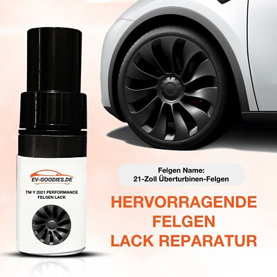 Lackstift für Tesla Model Y, 21 Zoll, Performance Felgen, Felgen Reparatur