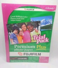 Fujifilm Photo Paper 3 Sheets Inkjet Printer 8 X 11 High Gloss. FACTORY SEALED!
