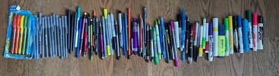50+ Random Assortment of Pens, Mechanical Pencils, Color Markers & High Lighters