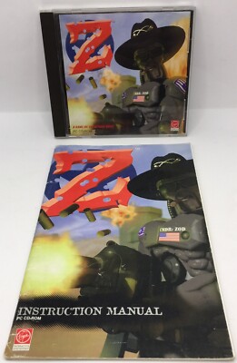 Z PC CD Rom Bitmap Brothers 1996 Jewel Case W/ Game & Instruction Manual
