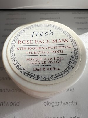 FRESH Rose Face Mask With Soothing Rose Petals Hydrates and Tones 20ml AUTHENTIC