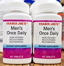 Trader Joe's Men’s Once Daily High Potency Multivitamin/Multimineral (2 Bottles)