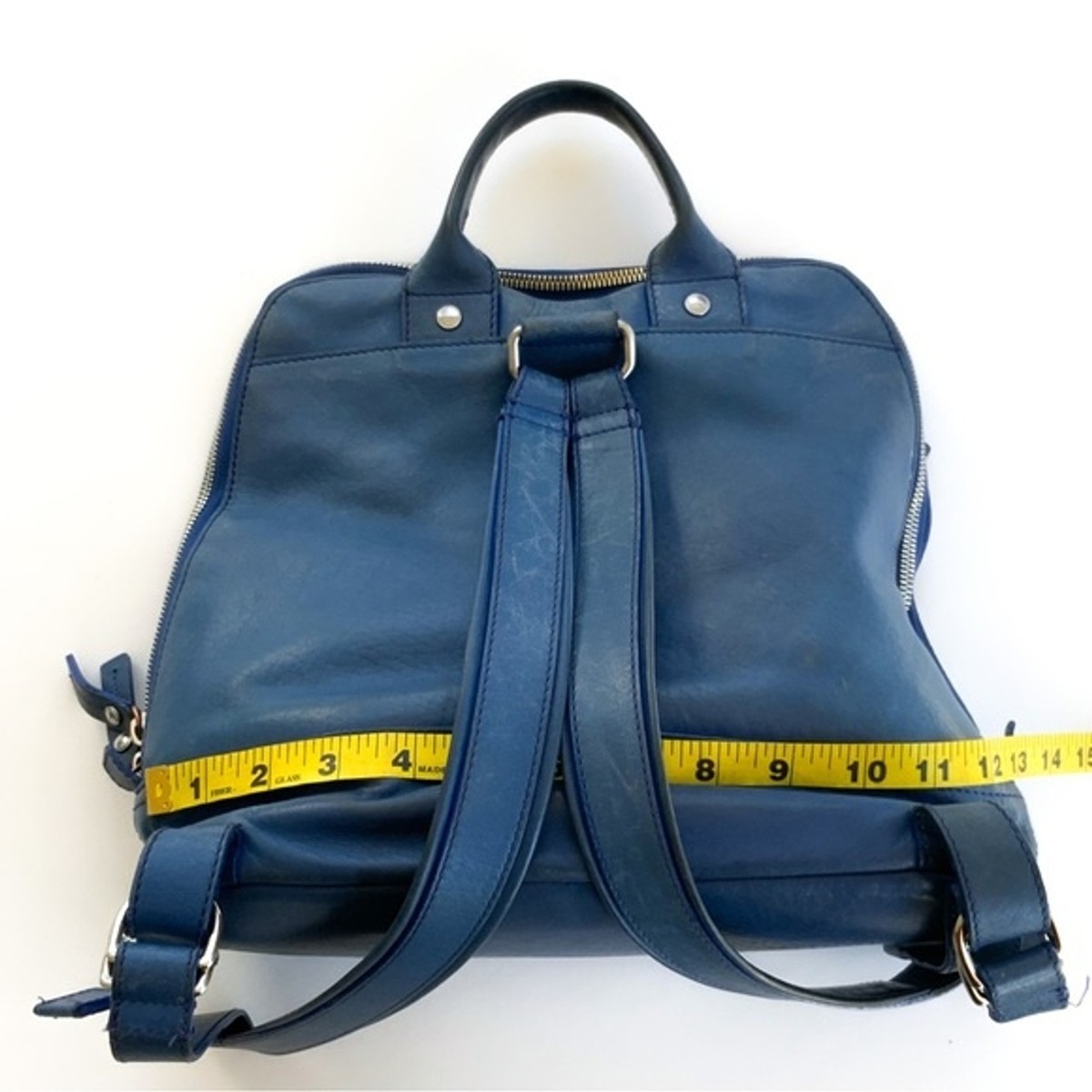 Shinola Mini Zip Backpack Slate Blue Leather Detroit Made $795 Retail Shinola Detroit Mini Zip Blue Backpack | eBay UK main image 4