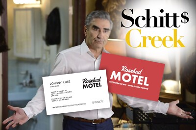 Schitt's Creek Prop Rosebud Motel Business Card x3 Johnny Rose