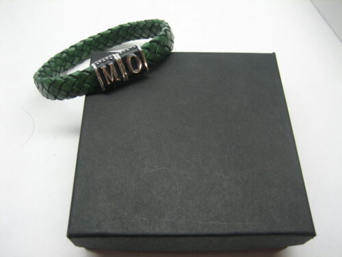 sterling silver 925 initials braided leather bracelet for men/women MADE IN USA - Picture 8 of 12
