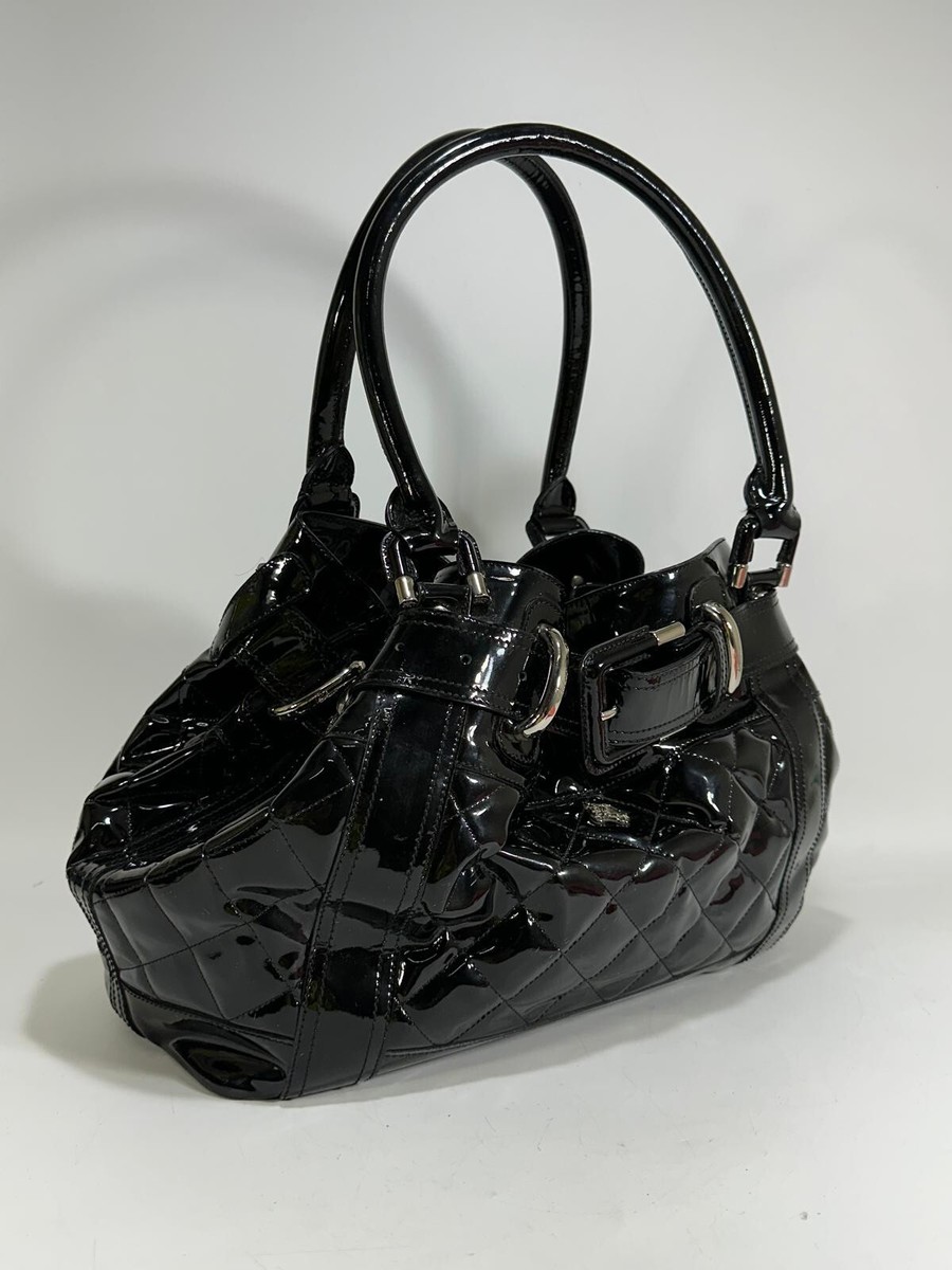 バッグ Vtg Burberrys Boston Bag Black Leather Burberry Boston Bag | The Little Purse