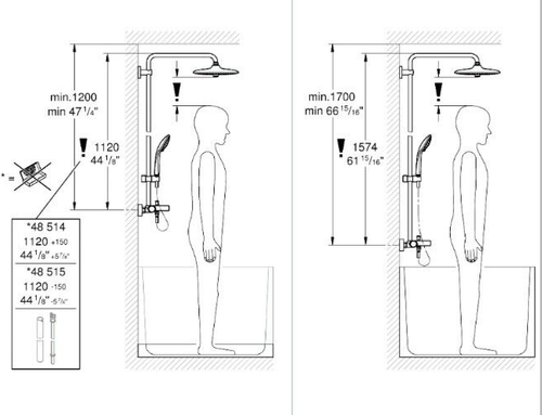 Sistema de ducha termostático Grohe 26177002 Euphoria, cabezales de ducha, caño de bañera, RÁPIDO - Imagen 4 de 7