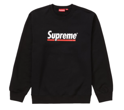 Supreme Underline Crewneck Black Medium | eBay