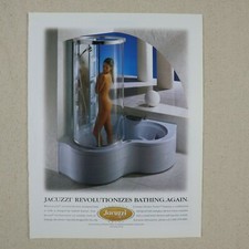 Vintage Jacuzzi Print Ad 1997 Paper Magazine Clipping 90s Corner Shower Tower