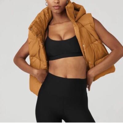 Alo Yoga Gold Rush Puffer Vest Toffee S | eBay