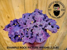 10lbs. Purple Dry Shelf Rock Large 9"-14" Lightweight, Porous, Aquariums Live 
