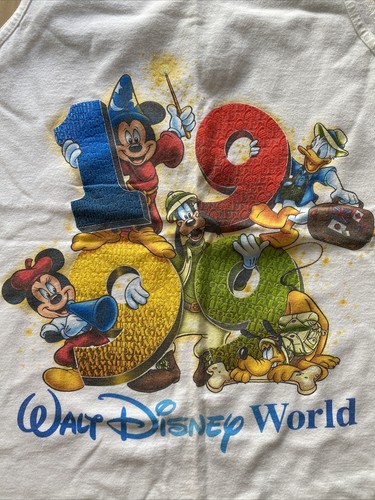 Vtg Walt Disney World Tank Top 1999 Sz Medium Cotton Made In United States USA - Picture 5 of 6