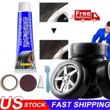 Tire Patch Plug Sidewall Repair Glue For Side Bonding Or Tire Leakage 50ml USA