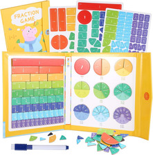 Montessori Magnetic Fraction Educational Puzzle for Children, Math Learning Toy