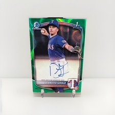 Topps 2025 Bowman Chrome Devin Fitz-Gerald Green Auto #CPA-DF /99 Rangers