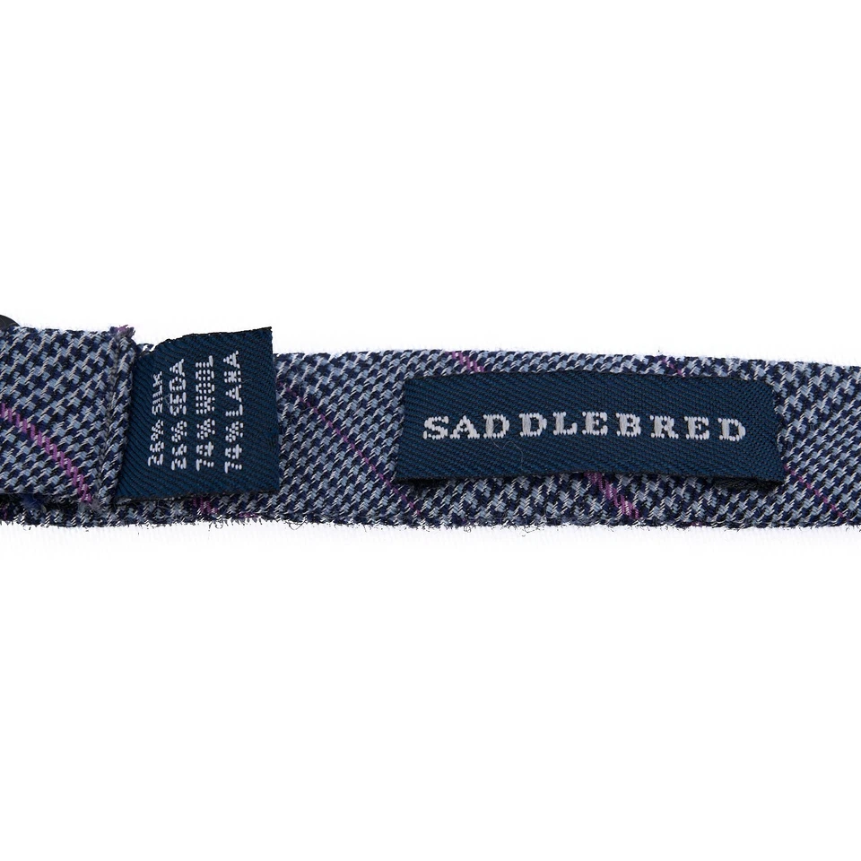 Pajarita de lana de seda Saddlebred para hombre Glen a cuadros Foto 2 de 4