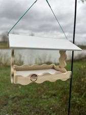 Large Hanging Amish Wood Fly Through Platform Bird or Squirrel Feeder Garden