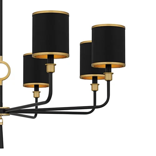Matte Black  Chandelier from the Lockery Collection - Picture 5 of 6