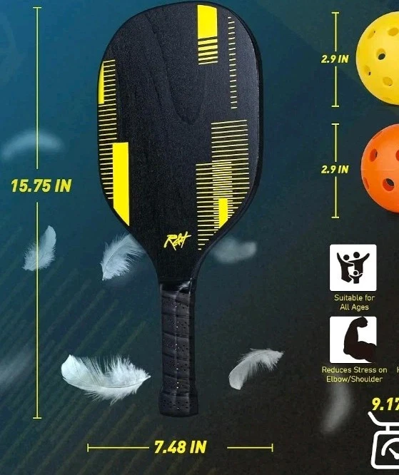 PickleBall Paddle Set of 4 With Balls and Paddle Carrying Case BRAND NEW