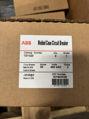 #ad GE TEY320 3 Pole 20A Circuit Breaker QTY 2. New In Box $340.00