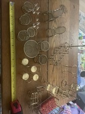 Huge Unique Lot of 20 Vintage Brass Doll House Collectible Miniatures Some Mcm