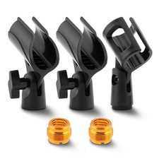 3 pcs Universal Microphone Clip, Adjustable Mic Clip Holder for Mic Stand wit...