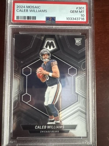 2024 Panini Mosaic - PSA 10        Rookies Caleb Williams #301 Silver Prizm (RC)
