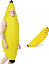 Costume Banana,Costume Divertente a Forma Di Banana Con 1 Banana Gonfiabile,Vest