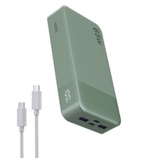 65W 20000mAh Portable Charger Power Bank Fast Charging USB-C Green Digital