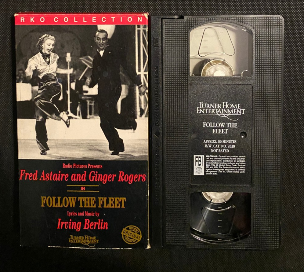 VHS Follow the Fleet 1936 Musical 30s Classic Film RKO Turner Home