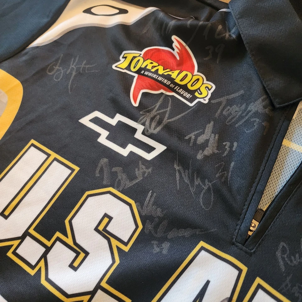 VINTAGE US Army Polo Shirt Sz XL Stewart-Haas Racing MULTIPLE NASCAR AUTOGRAPHS - Image 4 of 4