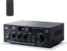 AK45 Home Audio Amplifier  Bluetooth Receiver 300Wx2 2 Channel, USB-SD-RCA-MIC