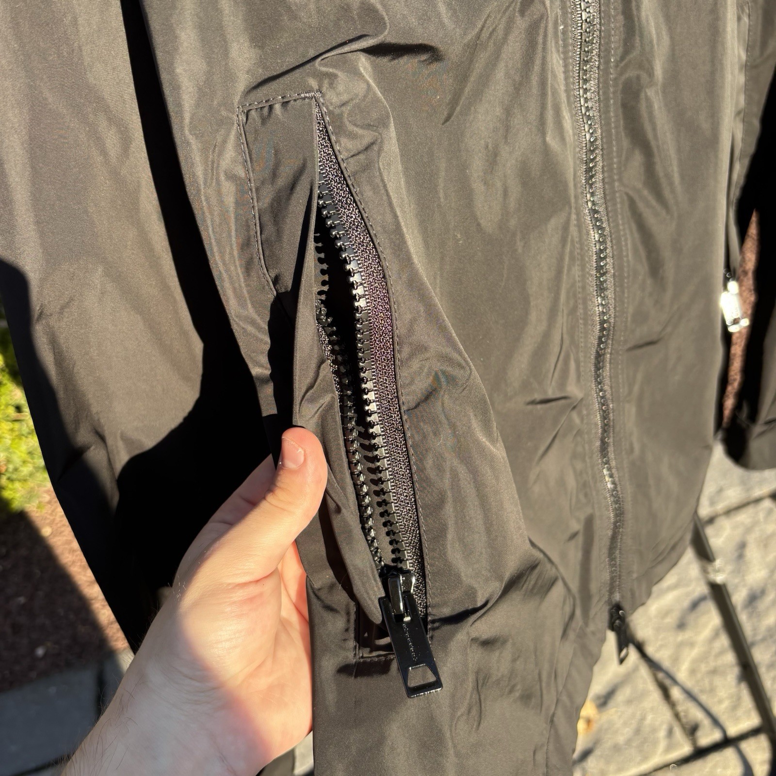 Authentic Burberry Rain Jacket Visor Taffeta Hood… - image 5